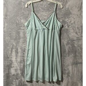 Nottibianche‎ Cabernet Chemise Mini Slip Nightie XL Blue Polka Dot Y2K Babydoll